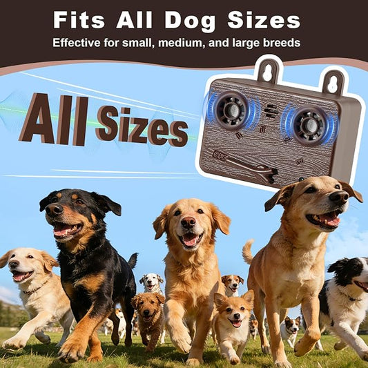 2-Pack Anti Barking Device for Dogs ,Bark Deterrent Device with 3 Frequency Modes & Flashlight, Dog Barking Deterrent Devices for Stopping Barking, Jumping & Bad Behavior, Indoor Outdoor Use(Brown)