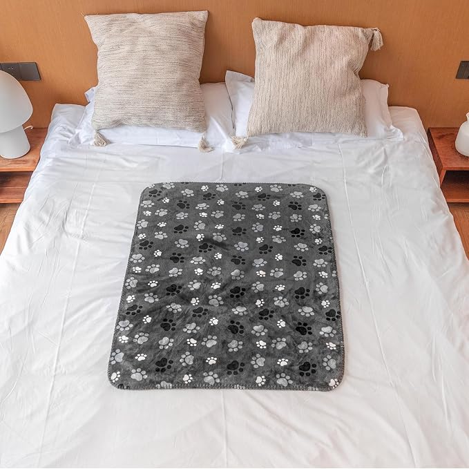 Waterproof Pet Blanket Dog Blankets, Pattern Printing Super Soft Warm Fluffy Facecloth Sofa Car Bed Protector, Urine Proof Washable Outdoor Pet Blanket for Puppy Large Dogs & Cats 40 * 30 inch