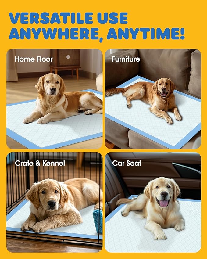 50-Pack Extra Large Thicker Pee Pads - 34" x 28" Puppy Pads for Dogs with 6-Layer Leakproof Protection, Disposable and Quick-Dry Dog Pads with High Absorbency for Easy Potty Training, Thickened