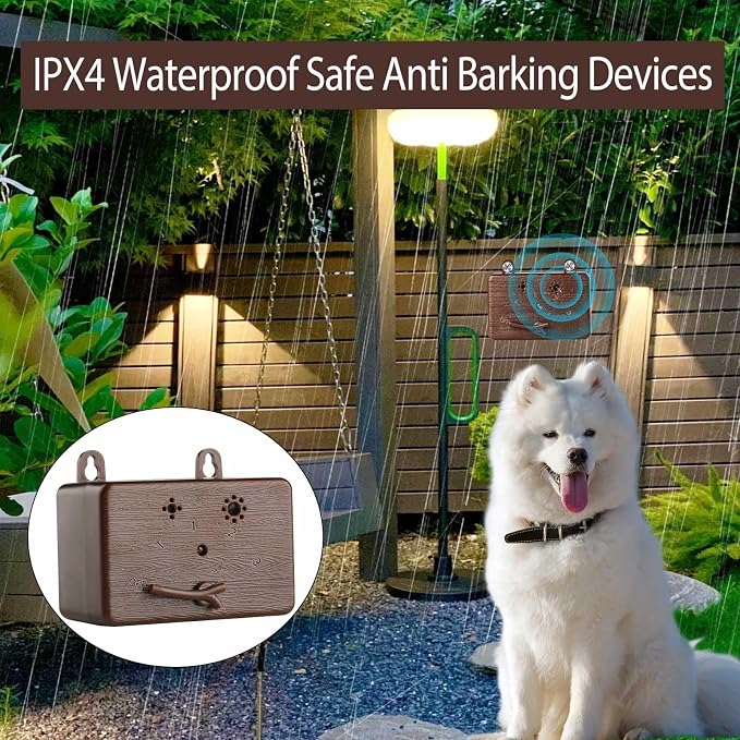 GlossyEnd Anti Barking Device for Dogs, 50 FT Ultrasonic Dog Barking Control Device, 4 Modes Bark Box,Neighbor Dog Silencer, Dog Barking Silencer for Indoor and Outdoor Use