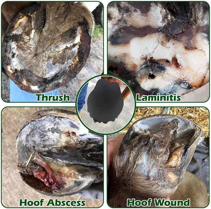 12 Pack Horse Hoof Tape Cotton Strong Sticky Horse Hoof Wraps Simple, Breathable Hoof Packing for Hoof Wound Management and Laminitis Abscess Relief Additional Protection for Horse Hoove