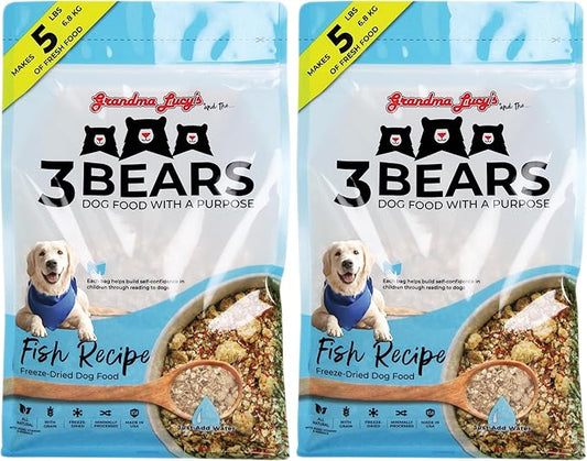 grandma lucy's 3 Bears Fish Dog Food - 1lb (Pack of 2)