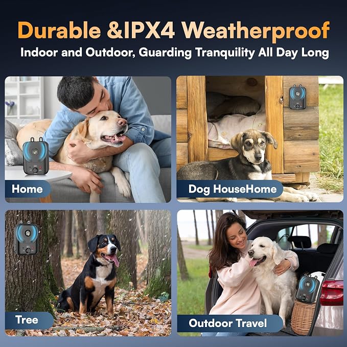 Anti Barking Devices, Auto Barking Control Devices with 3 Modes, Rechargeable Ultrasonic Dog Barking Deterrent Devices Bark Box, Effective Stop Barking Dog Devices for Indoor & Outdoor Use