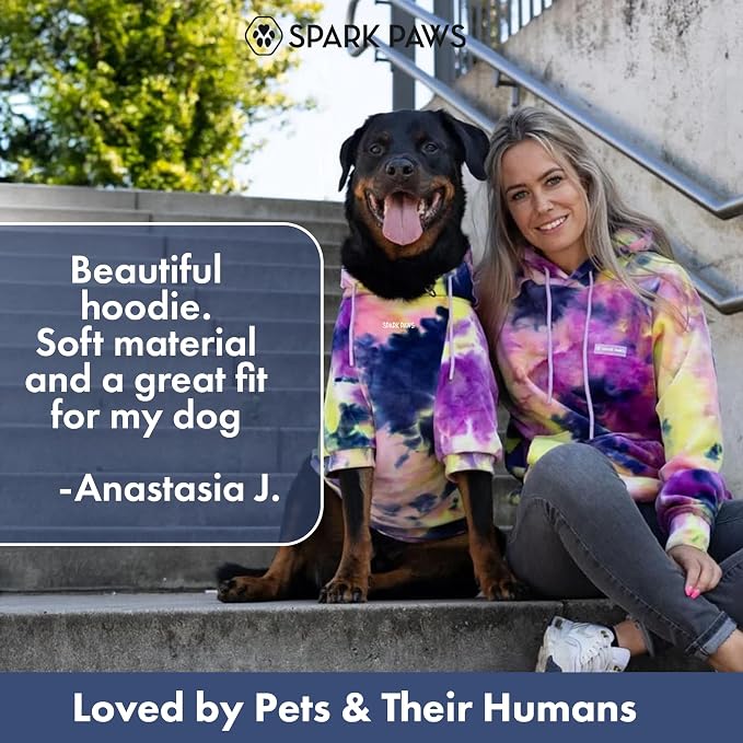 Spark Paws Dog Hoodie – Premium Dog Sweater for Small, Medium, and Large Dogs | Warm Outfits for French Bulldogs, Pitbull, Puppy, Winter Jacket Alternative - Berry Lemonade - M