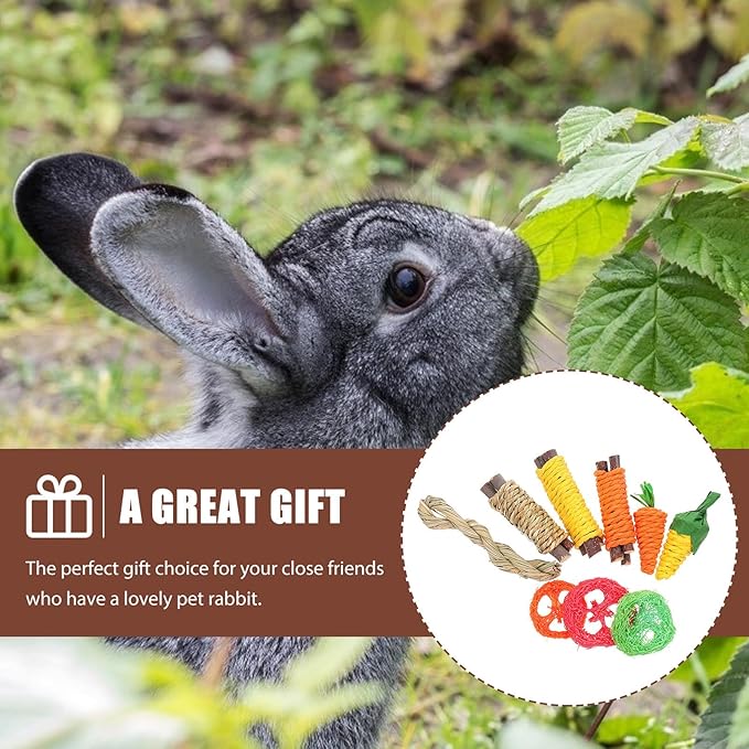 Small Pet Teeth Cleaning Chew for Hamsters Rabbits Guinea Pigs Indoor Fun Dental Care Accessories for Healthy Teeth and Engaging Play