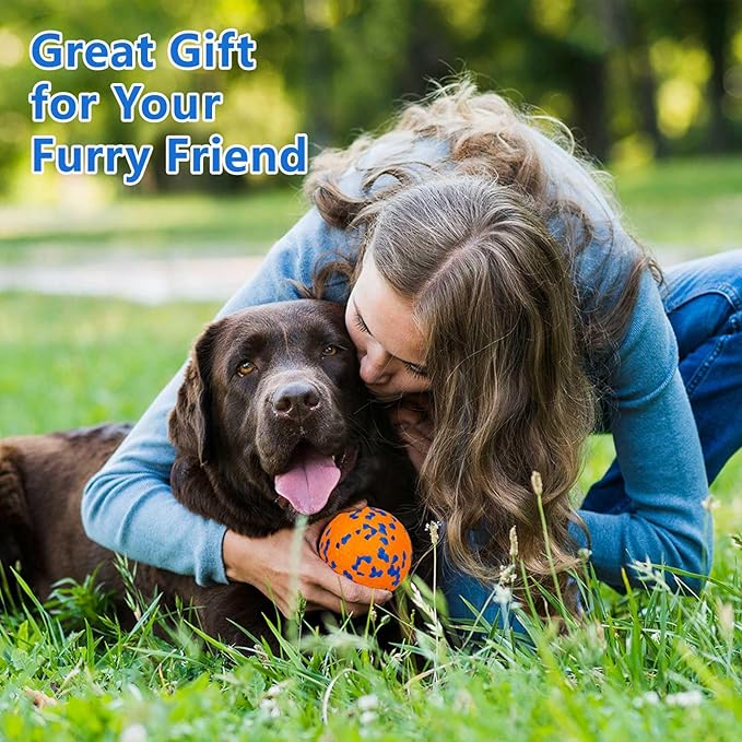 Dog Ball Toys Dog Tennis Ball for Aggressive Chewers Indestructible Bouncy Lightweight Water Toy Fetch Ball for Large Medium and Small Dog