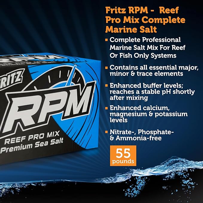 Fritz Aquatics 80243 Reef Pro Mix Complete Marine Salt, 200 Gallon
