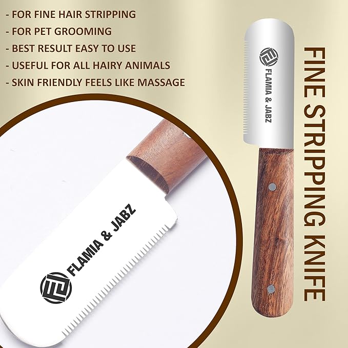 Professional Stripping Knife, Right handed, 3 inch blade (Stainless Steel) (3 Piece Pack, Rosewood)