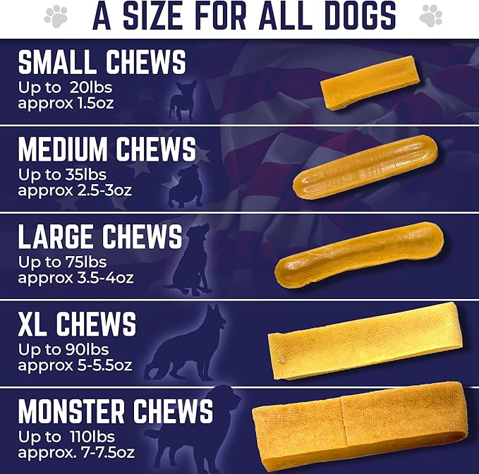 Devil Dog Pet Co. Himalayan Yak Cheese Dog Chews for Small to Medium Breeds & Aggressive Chewers - Long Lasting, Rawhide Free, High Protein - Cleaner Teeth, Anxiety & Boredom Relief - 4 Pack