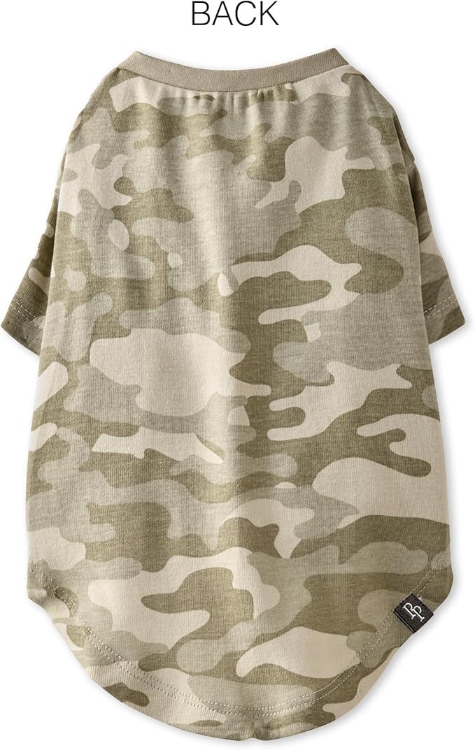 Pet Passion Toby II - The Perfect Tee, 3 Pack Short Sleeve Pet T-Shirt 100% Organic Cotton Tees Clothes for Small, Medium, Large Dogs, Sage Camo, X-Large (55-80 lbs)