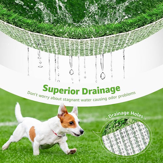 Dog Grass Pee Pads 51.2"x26" 1 Pack, Realistic Fake Grass for Dogs Indoor Outdoor Potty Training,Artificial Grass Pads for Dogs Potty- Reusable Grass Patch Mat with High Drainage & Easy to Clean