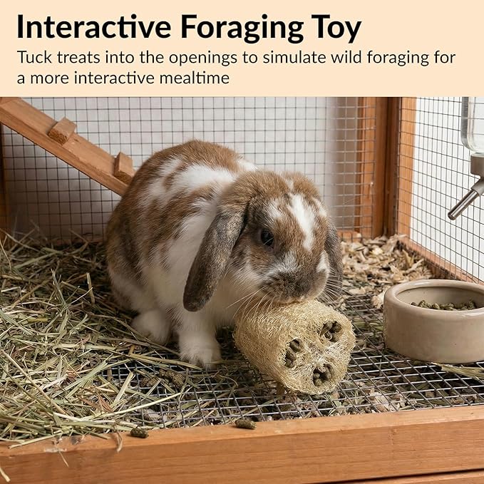 11 Pcs Rabbit Chew Toys, Interactive Bunny Foraging Toy, Natural Materials, Loofah Sponges, Seagrass Balls, Dental Cleaning, Relieve Stress