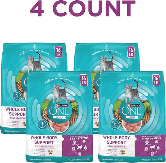 Purina ONE Plus Whole Body Support with Chicken Dry Cat Food - 16 lb. Bag