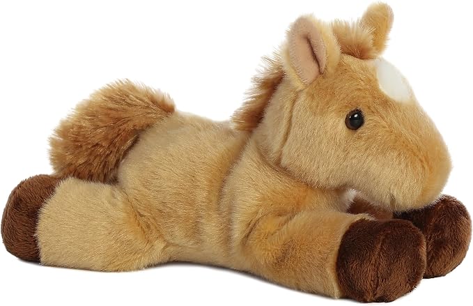 Aurora® Adorable Mini Flopsie™ Prancer™ Stuffed Animal - Mini Companions Ready for Playful Adventures - for Kids All Ages, Toddlers, Adults, and Families - Brown 8 Inches