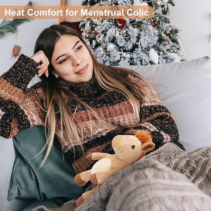 SuzziPals Heatable & Coolable Horses Stuffed Animals, Microwave Heating Pad, Horses Plush for Companion, Cute Plushies Horse Lavender Stuff, Horse Toys Gifts