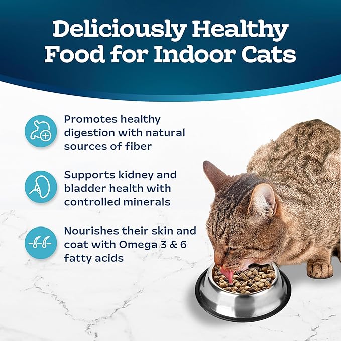 Blue Buffalo Tastefuls Indoor Natural Adult Dry Cat Food, Salmon & Brown Rice 10lb Bag