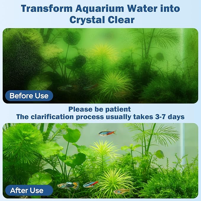 Aquarium U-V Filter for Green Water, Internal Fish Tank Filter with U-V Light & Timer, Turtle Tank Filter with Dual Outlet & Aeration, for 10-30 Gallon Freshwater & Saltwater