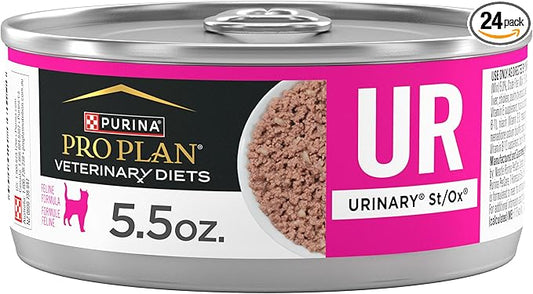 Purina Pro Plan Veterinary Diets UR Urinary St/Ox Feline Formula Wet Cat Food - (Pack of 24) 5.5 oz. Cans