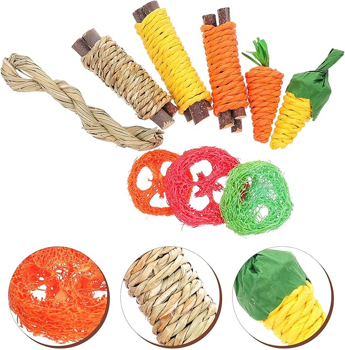 Small Pet Teeth Cleaning Chew for Hamsters Rabbits Guinea Pigs Indoor Fun Dental Care Accessories for Healthy Teeth and Engaging Play