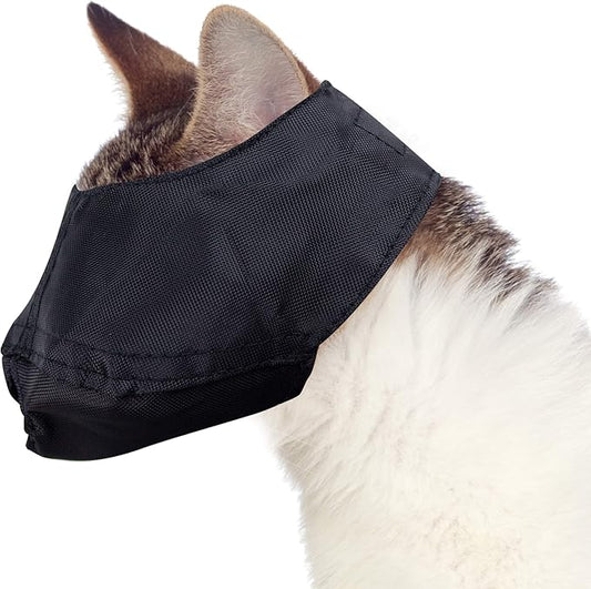 Downtown Pet Supply - Cat Muzzle for Grooming - Gentle and Soft Muzzle - Cat Grooming Supplies - Nylon - Small