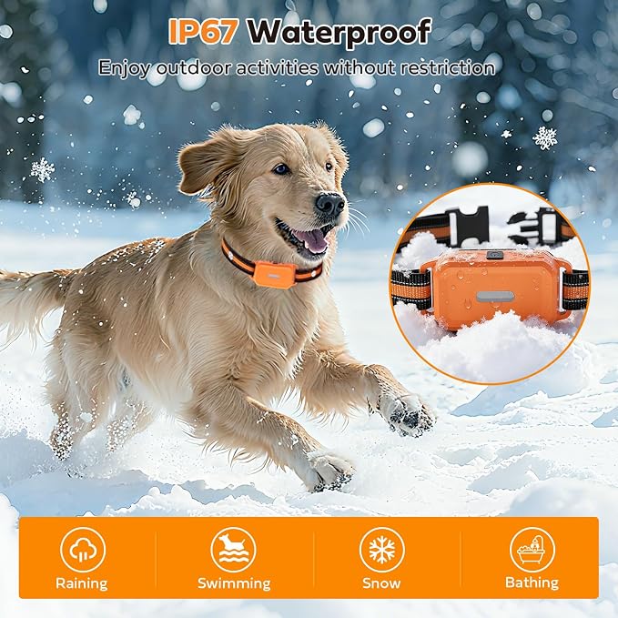 Dog Shock Collar with Light 2 Pack (5–150Lbs), 4400FT Waterproof 2 Dog Training Collar with Remote Control 5 Training Modes Rechargeable Electric Dog Collar, E Collars for Small Medium Large Dogs
