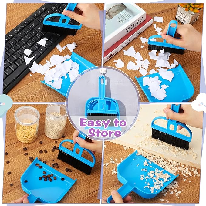Tudomro 8 Pcs Bunny Guinea Pig Beds with Cleaning Dustpan Brush 14.5"x10.6" Warm Fleece Guinea Pig Pads Small Animal Sleeping Mats Accessories for Rabbit Hamster Squirrel Hedgehog Chinchilla Ferret