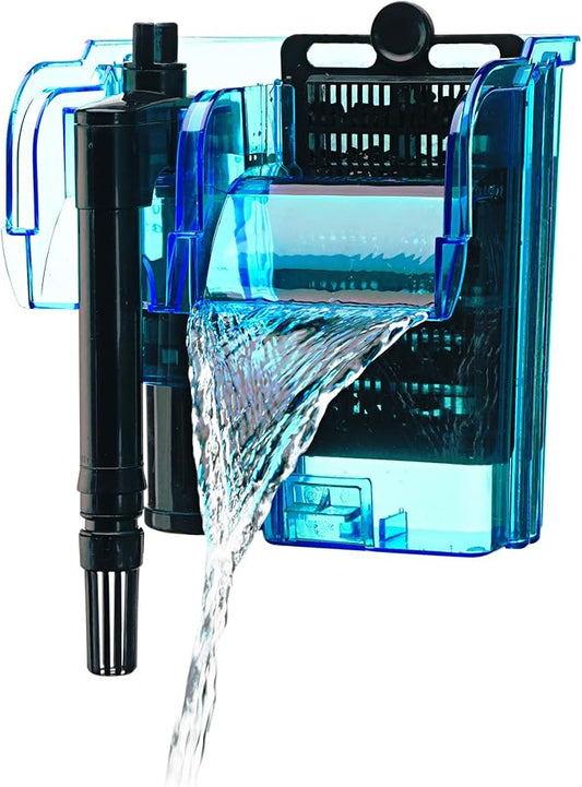 Penn-Plax Water-World Vertex Desktop Aquarium Kit - Perfect for Shrimp & Small Fish - 10 Gallon Tank