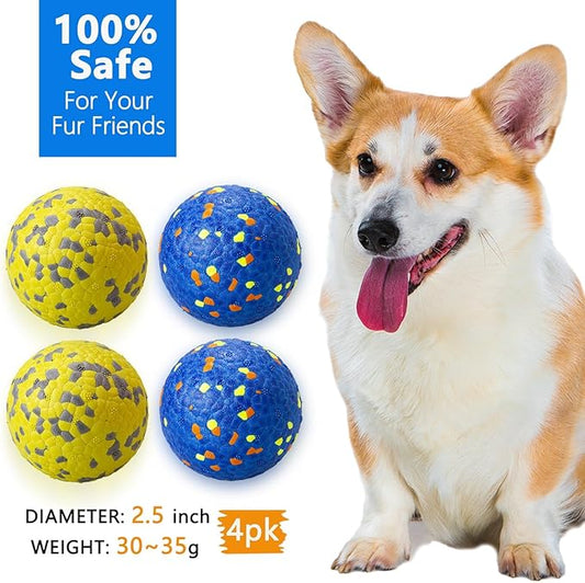 Dog Ball Toys Dog Tennis Ball for Aggressive Chewers Indestructible Bouncy Lightweight Water Toy Fetch Ball for Large Medium and Small Dog