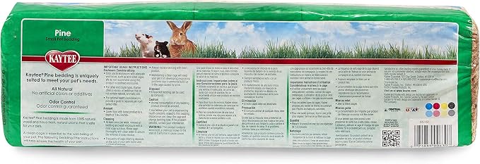Kaytee Small Animal Pine Bedding For Pet Guinea Pigs, Rabbits, Hamsters, Gerbils, and Chinchillas, 9.8 Liter