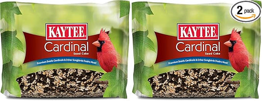 Kaytee Cardinal Seed Cake, Wild Bird Food, 1.85 Pounds (Pack of 2)