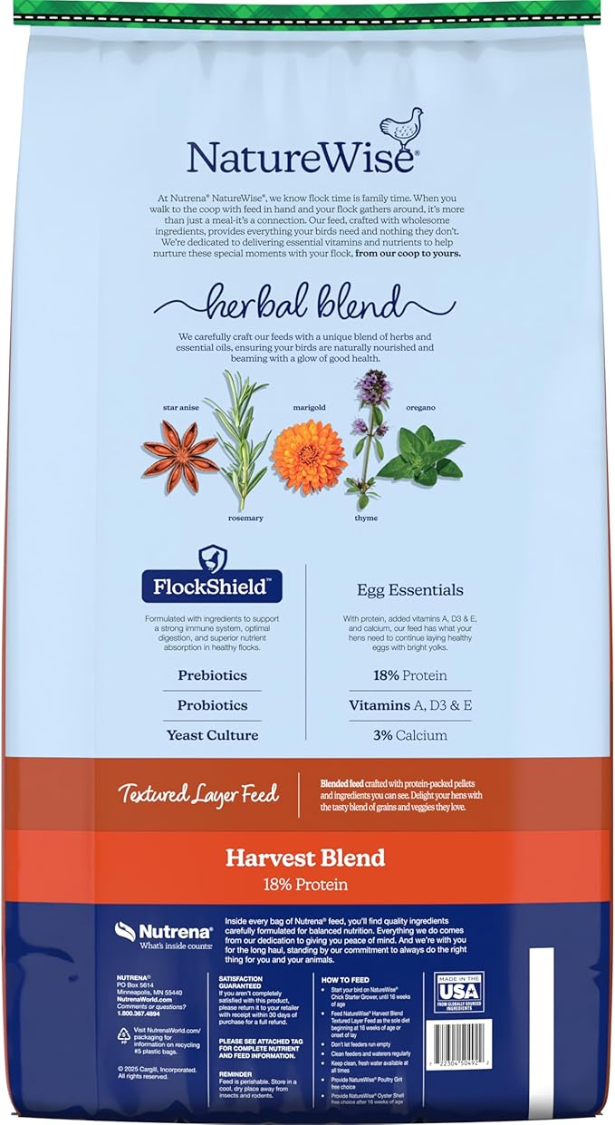Nutrena Harvest Blend 18% Textured Chicken Feed