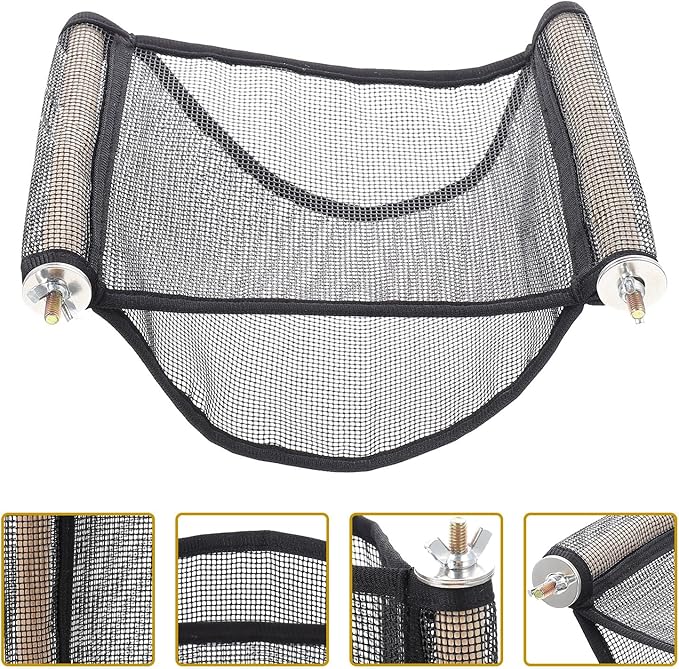 Small Pet Hammock Bed Breathable Nylon Ferret Hanging Hideout Large Size Black Mesh for Hamsters Sugar Gliders Rats Cage Accessory