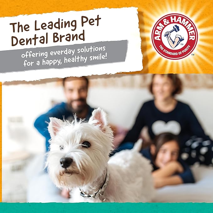 Arm and Hammer for Pets Super Treadz Gorilla Dental Chew Toy for Dogs - Reduces Plaque and Tartar Without Brushing, Baking Soda Infused, Dishwasher Safe, Dogs Up to 35 Lbs