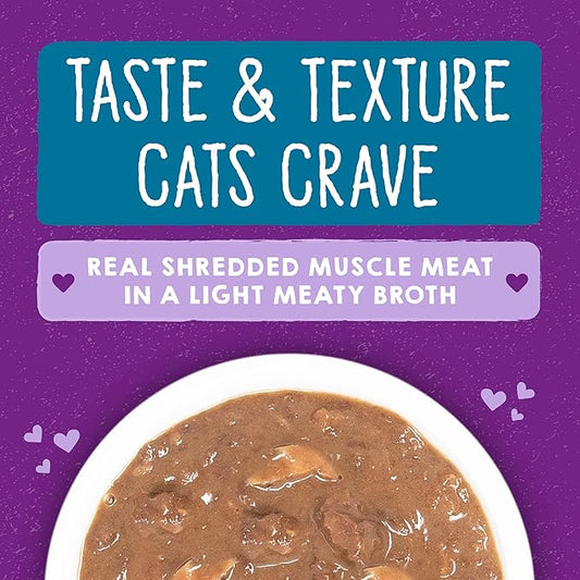 Stella & Chewy's Carnivore Cravings Savory Shreds - Wet Cat Food - High-Moisture Formula with Wild-Caught Tuna & Mackerel - Perfect for Picky Eaters - 2.8 oz, 24 Count