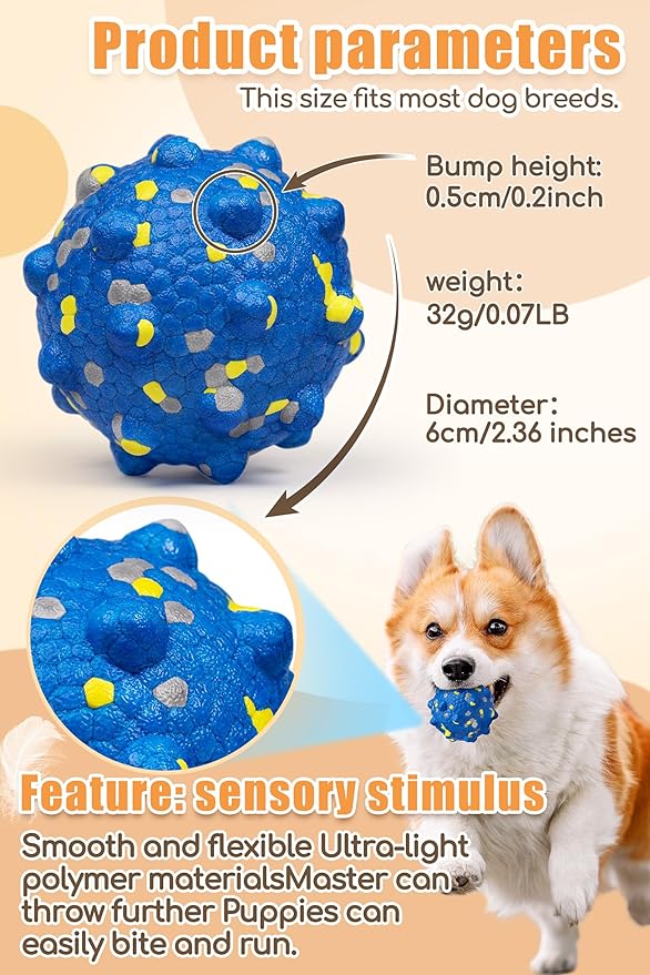 Moonorange Dog Tennis Balls for Aggressive Chewers, Indestructible Durable Bouncy Interactive Toy for Dogs Fetch Game Lightweight Floating Outdoor Training(4Pcs Medium)