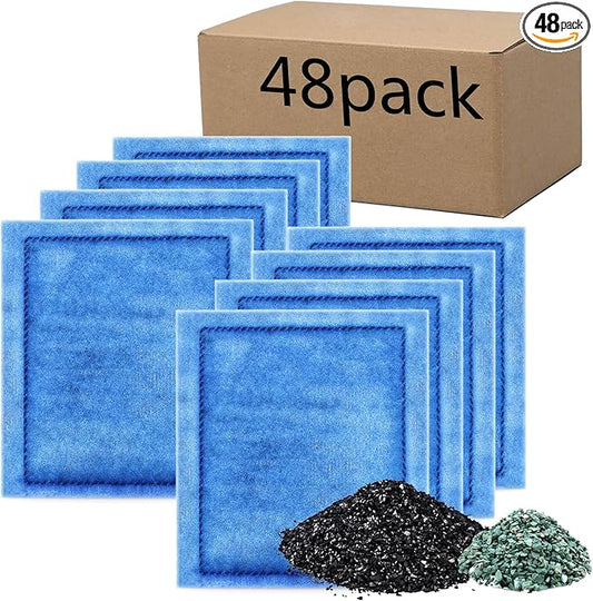 Aquarium 48 Pack Rite-Size C Filter Cartridges with Zeolite, Compatible with Penguin PRO Power Filters 275/375, Power Filters 200/350
