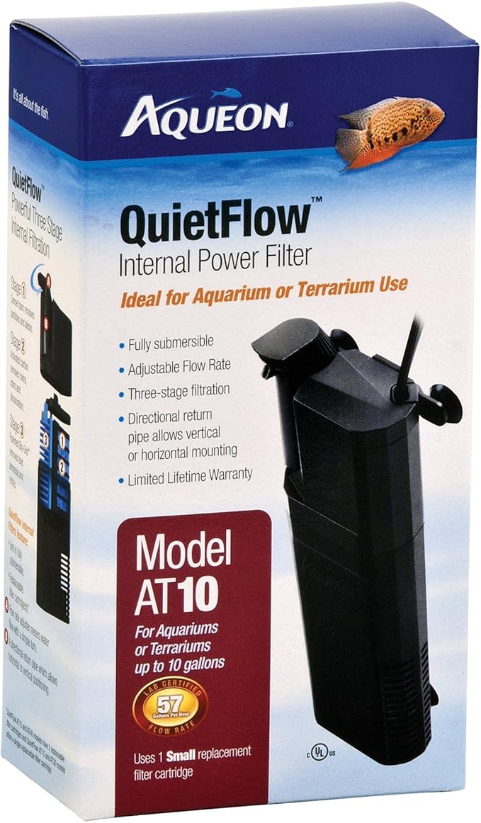 Aqueon Quietflow Internal Power Filer, 10 Gallon
