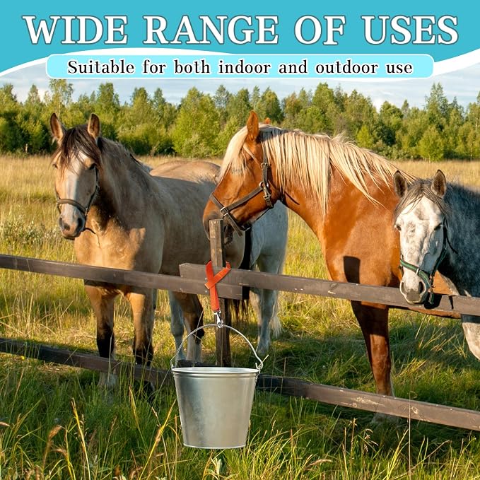 10 Pcs Horse Bucket Strap Hangers Horse Suppliers Adjustable Nylon Bucket Strap for Buckets Hay Nets Outdoor Feeders(Multicolor)