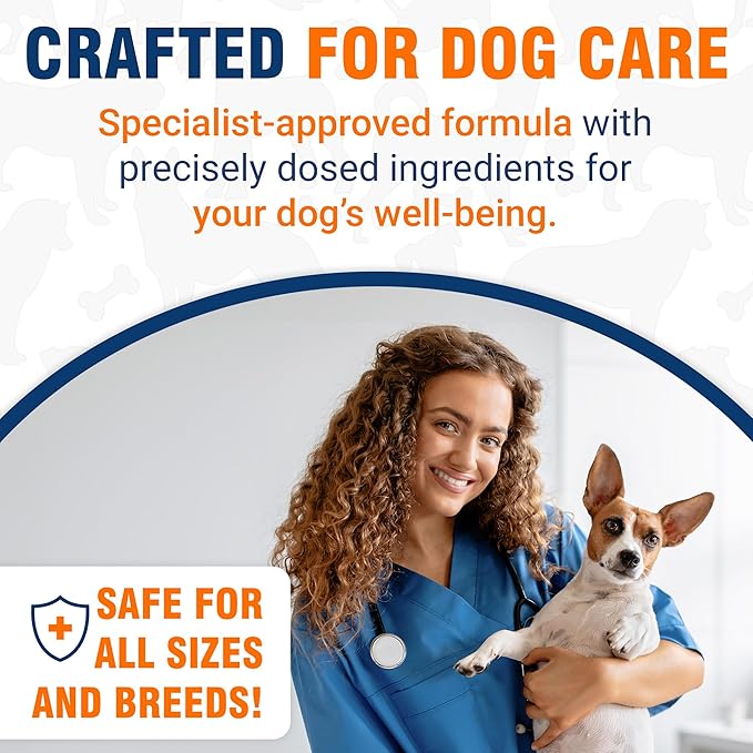Yeast Infection Treatment for Dogs Soothes Itchy Ears and Irritated Skin – Helps with Allergies, Redness & Maintains Gut Work – Liquid Yeast Infection Drops for Dogs with Natural Beef Flavor – 2 Oz