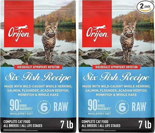 ORIJEN Six Fish Cat 7LB (Pack of 2)
