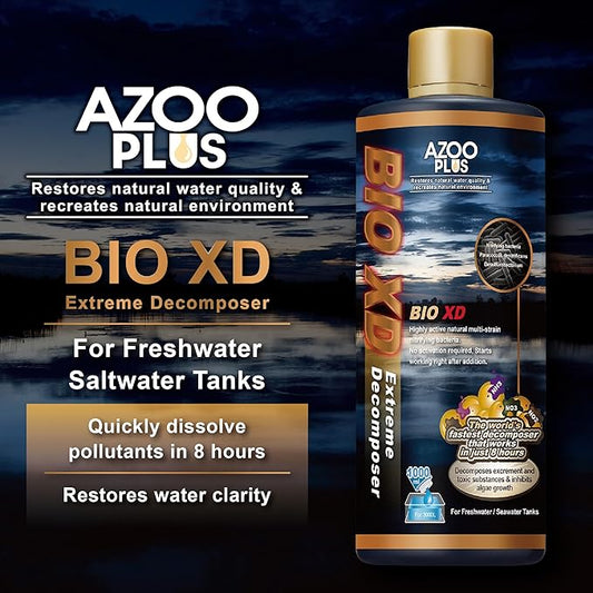 AZOOPLUS BIO XD Extreme Decomposer Nitrifying Bacteria for Freshwater and Saltwater Fish Tank 16.9 Ounces