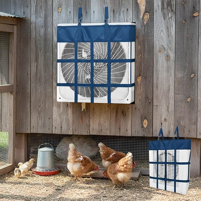 Tessco for you 1 Pcs Box Fan Holder Horse Stall Classic Fan Bag Hanging Web Holder Nylon Box Hay Bag Horse Accessories (Blue)