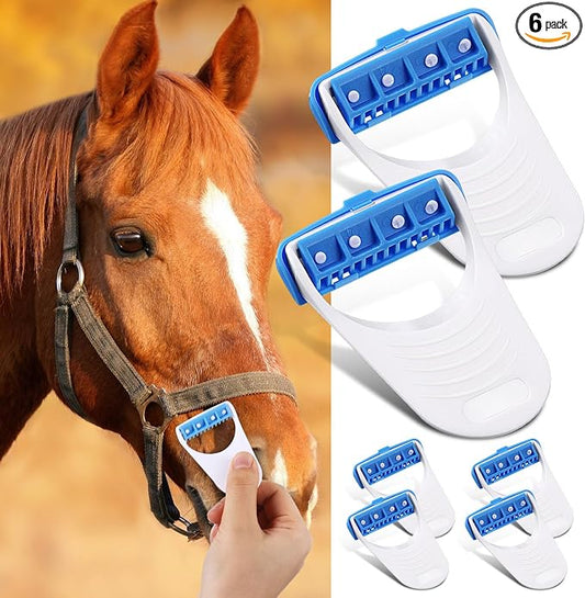 6 Pcs Horse Clippers Grooming Razor Disposable Grooming Razor Fit for Horse and Pet, White