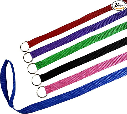 Downtown Pet Supply - 6ft Dog Kennel Slip Lead - Veterinarian, Grooming, Daycare & Rescue Supplies - One Size Leads for Dogs Bulk - 1" Thick 24 Pack