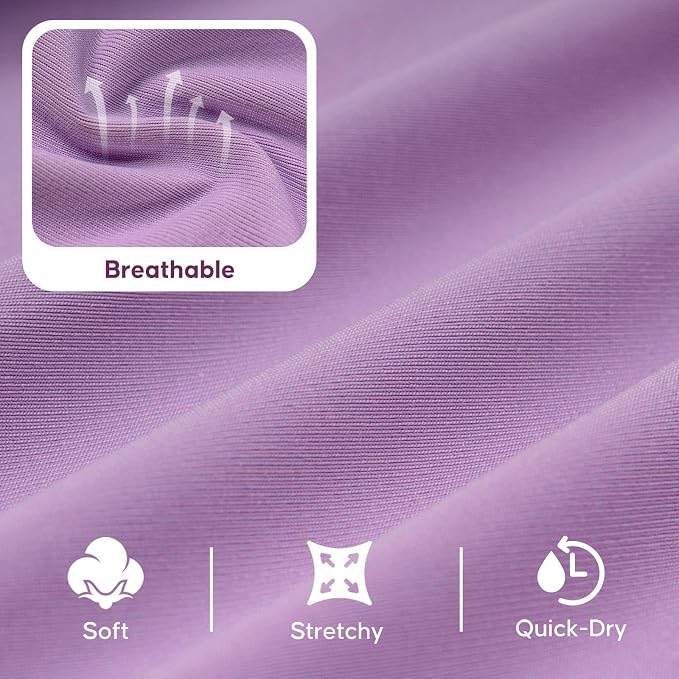 KYEESE UV Protection Dog Shirt, UPF 50+ Cooling Summer Jumpsuit for Small Dogs, Breathable Reflective Shedding Control Dog Sun Shirts, Quick-Dry Dogs Onesie Pet Clothes, Purple, L