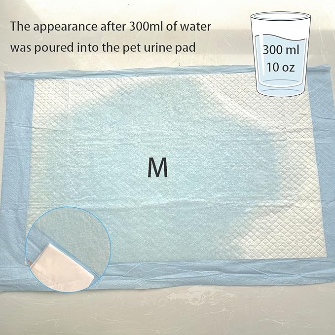 50 Pcs Rabbit Pee Pads, Disposable Guinea Pig Pee Pads cage Liners for Small Animals Ferrets, Rabbits, Hamsters, and 17.7"x23.6" (Blue, M)