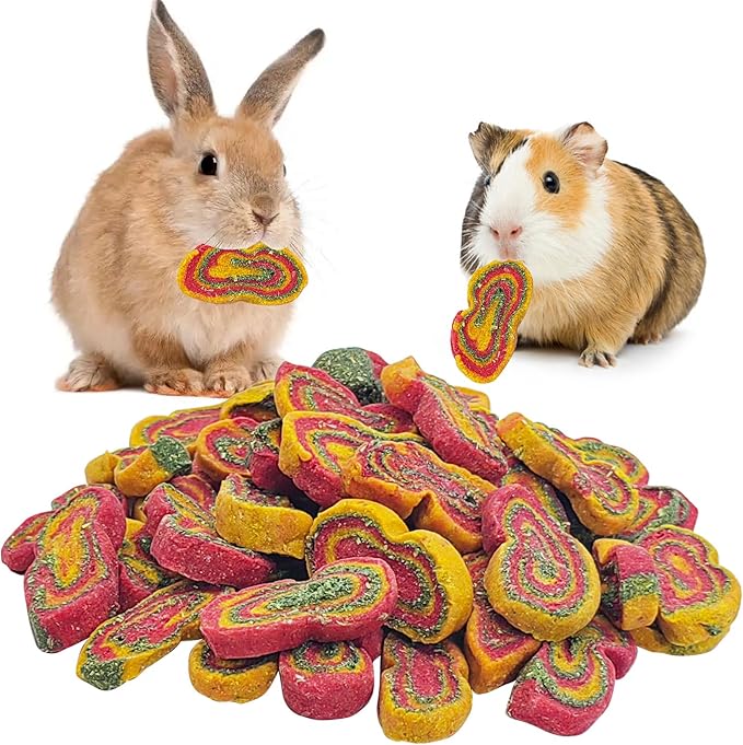 Fhiny 0.29lb Rabbit Chew Toys, Mixed Forage Beetroot Carrot and Pumpkin Bunny Treats for Hamsters Guinea Pigs Chinchillas and Other Small Rodents Teeth Grinding