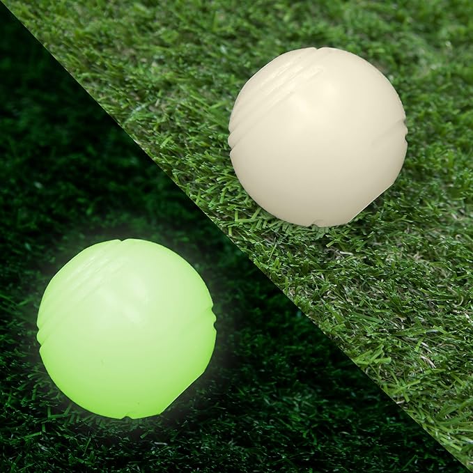 Chew King by Mammoth Set of 2 Glowing Fetch Ball, Durable Bouncy Interactive Toy for Pets & Dogs, Lightweight, 3 Inch, Fits Ball Launcher