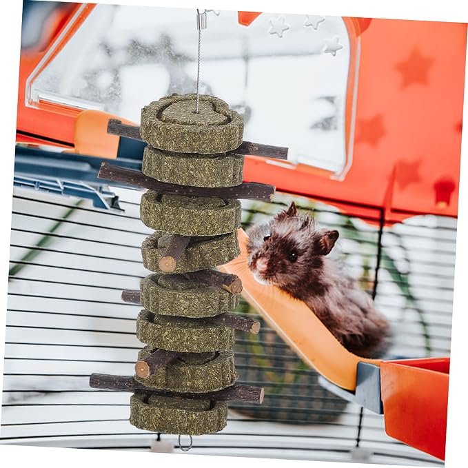 BESPORTBLE Natural Chew Toy for Rabbits and Guinea Pigs Molar Teeth Cleaning Treats 100% Natural Grass Snack for Small Pets Teeth Care for Rabbits and Chinchillas