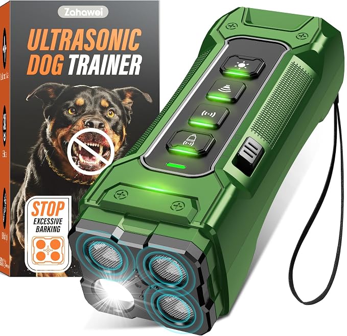 Dog Bark Deterrent Devices, Anti Barking Device 3X Ultrasonic Bark Control Device 50ft Range, Rechargeable & Safe Dog Training Tool for Quiet Walks and Peaceful Homes | Rechargeable, Anti Barking Control, Safe Training Tool, Quiet Walks, Indoor & Outdo...